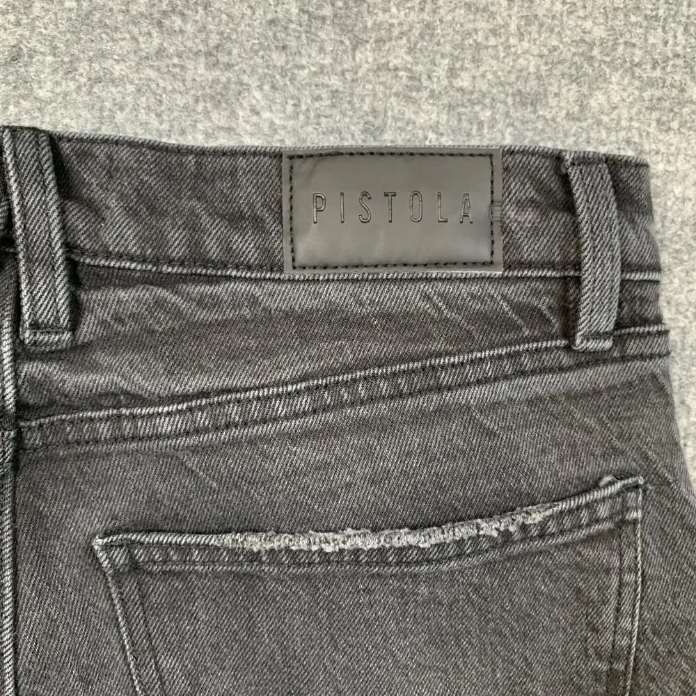 Pistola Jeans Womens 28 Denim High Rise Ankle Bootcut Whiskered Cropped Pocket
